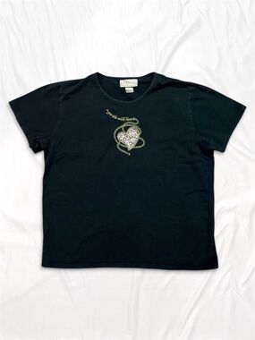 Y2K Vintage Heart Leopard T Shirt • Rope The Wild Heart